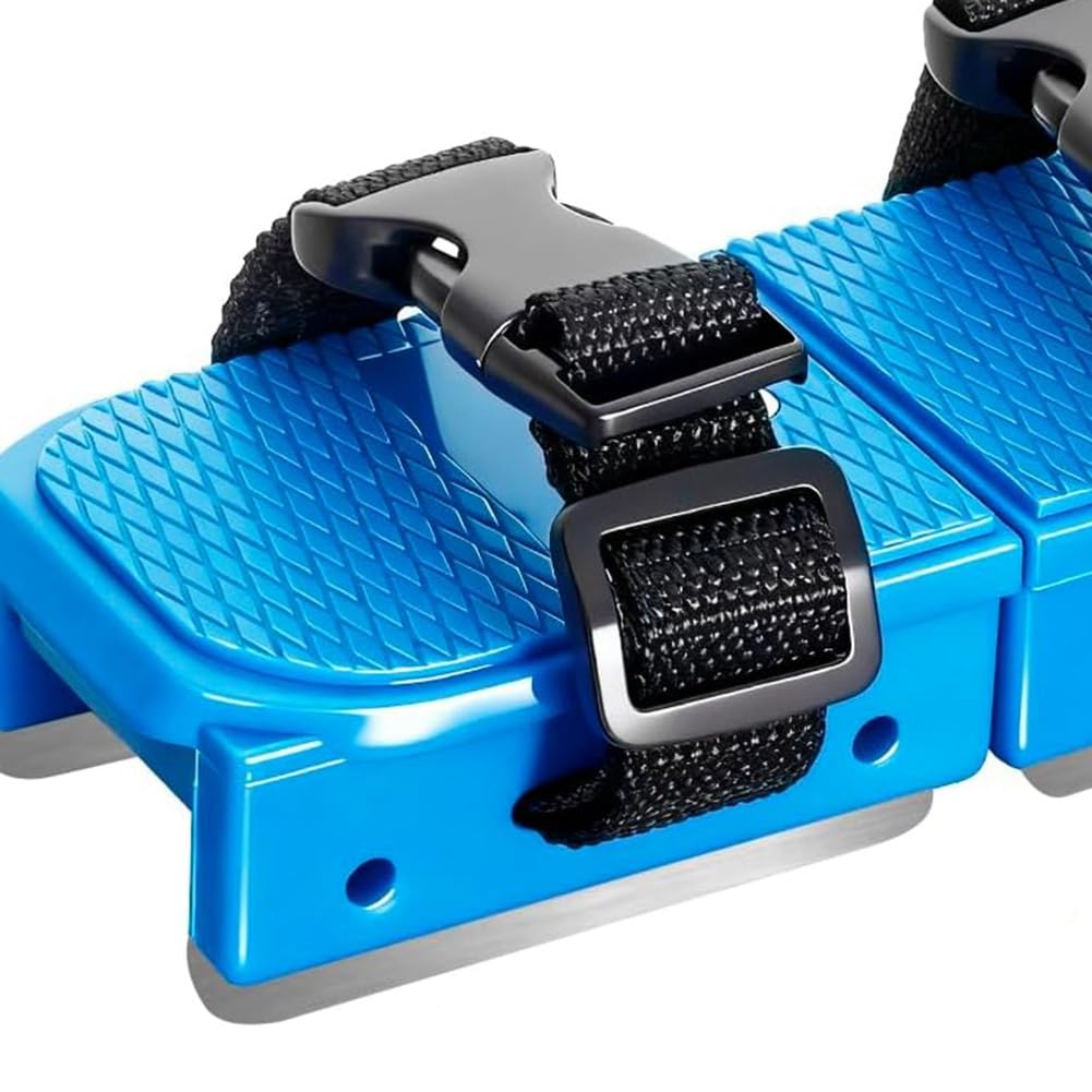 Patins de Hockey sur Glace Ajustables avec Système de Fixation à Sangle pour Tout-Petits et Jeunes Enfants, Patins à Glace avec Double Lame pour Débutants.