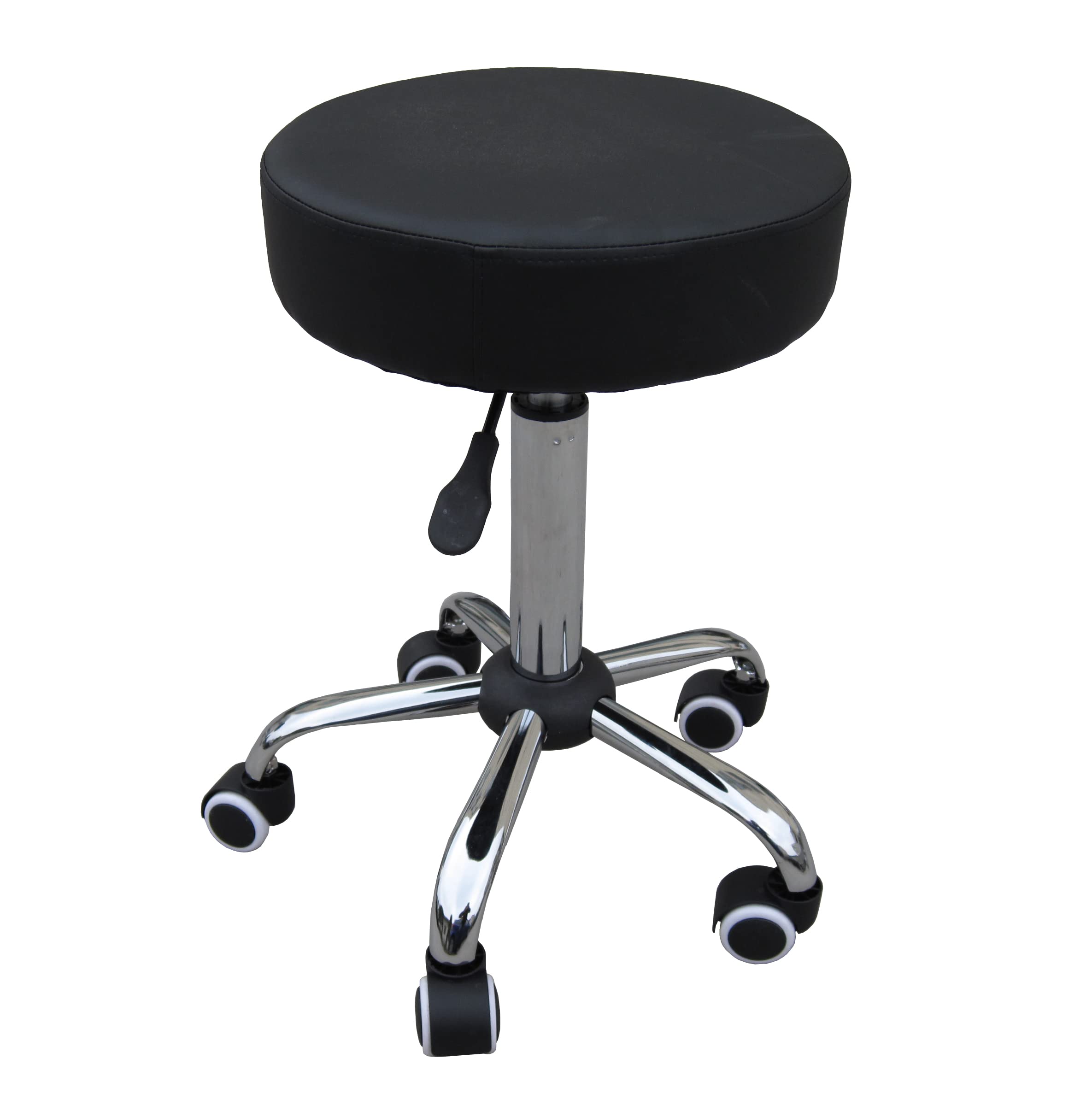 Tabouret Roulant Ergonomique ZEN – Hauteur Réglable 48-60 Cm, Roulettes Souples, Assise 37 Cm, Crème - 8