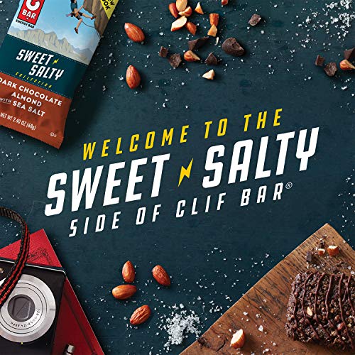 Clif Bar Sweet & Salty Energy Bars with Sea Salt (2.4 Protein Bars, 12 Count) (Packaging May Vary) Dark Chocolate Almond, 28.8 Ounce
