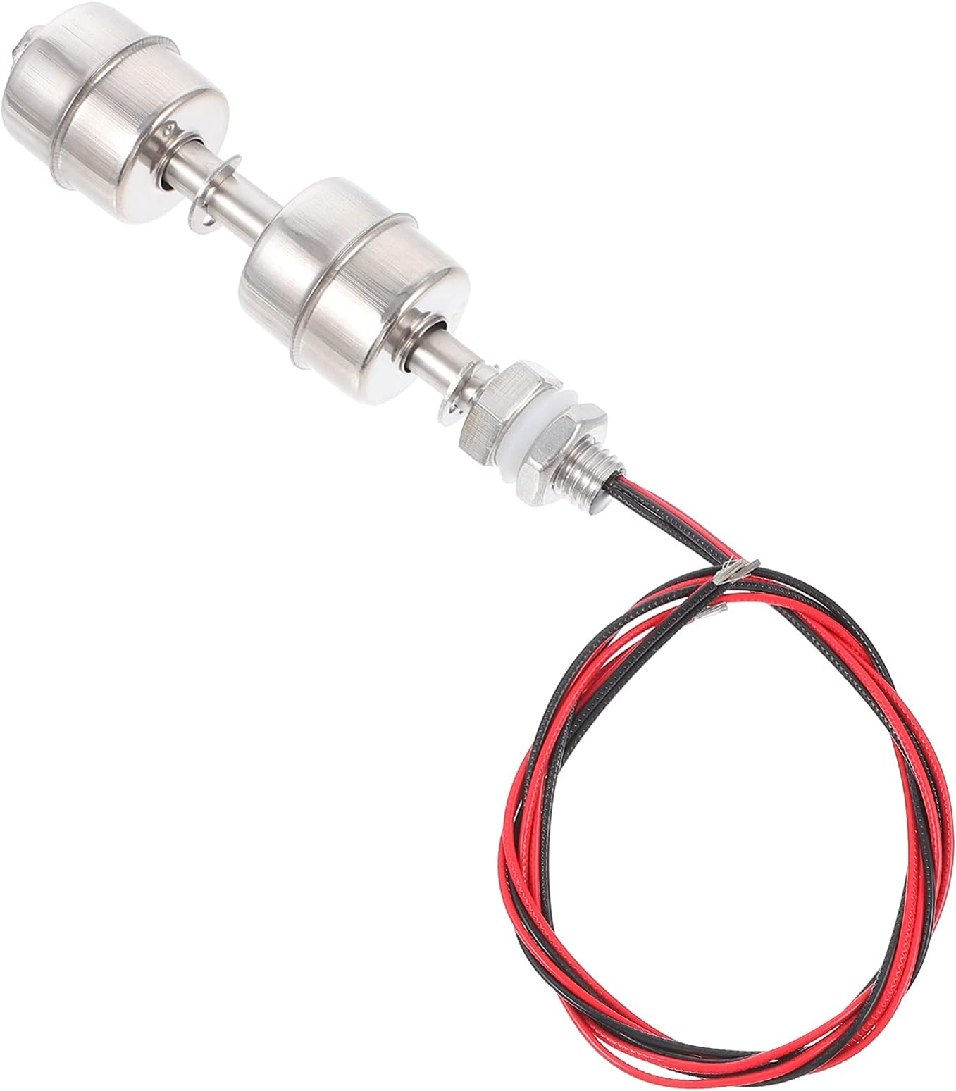 Hemobllo Float Switch Water Level Sensor- Double- point Stainless Steel Float Switch Water Level Controller Water Level Switch Liquid Level Switch for Water Tank, Pool, Sink, Fish Tank, etc