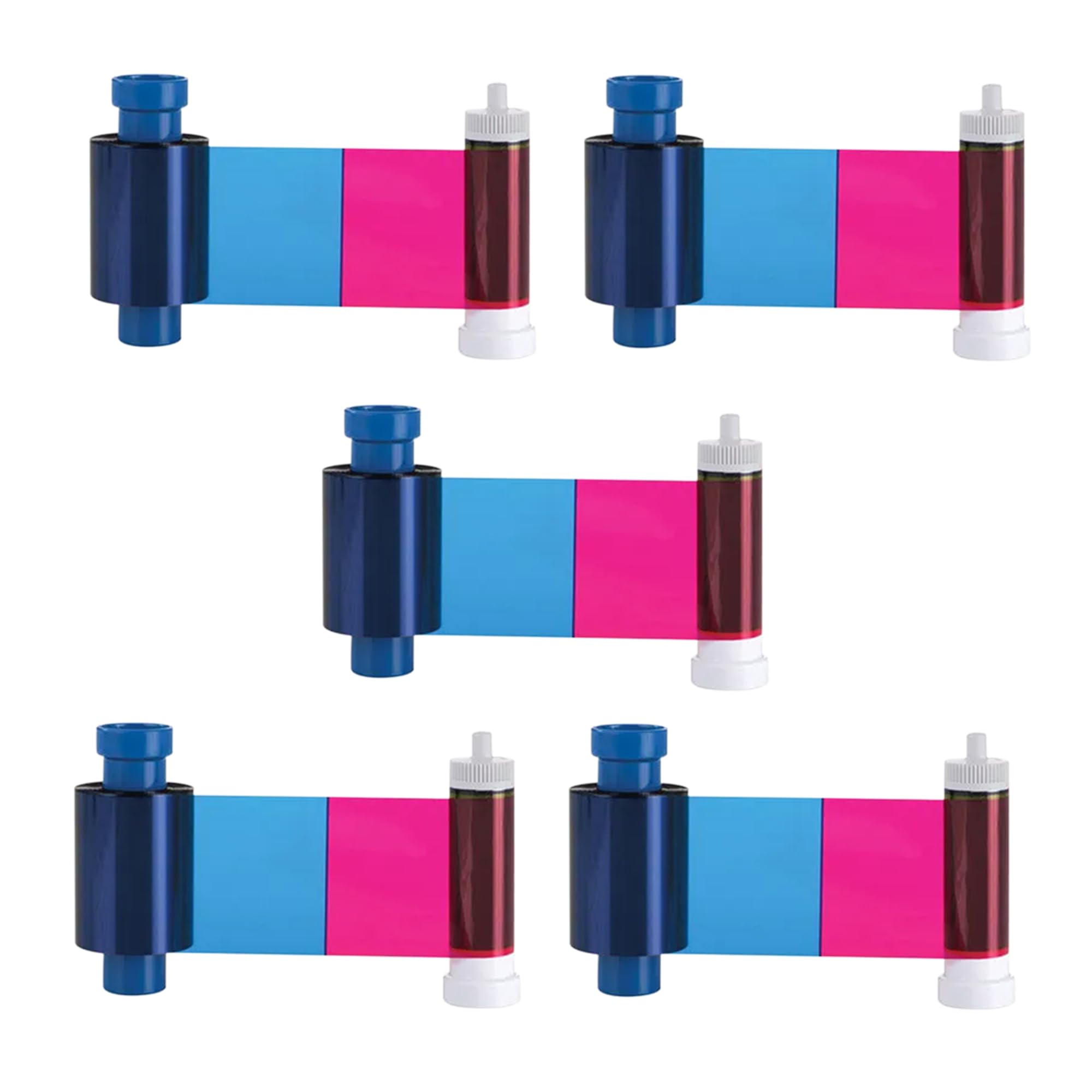 Bodno 5 x Magicard 600 Printer MB300YMCKO Color Ribbon - YMCKO - 300 Prints Software Demo Card