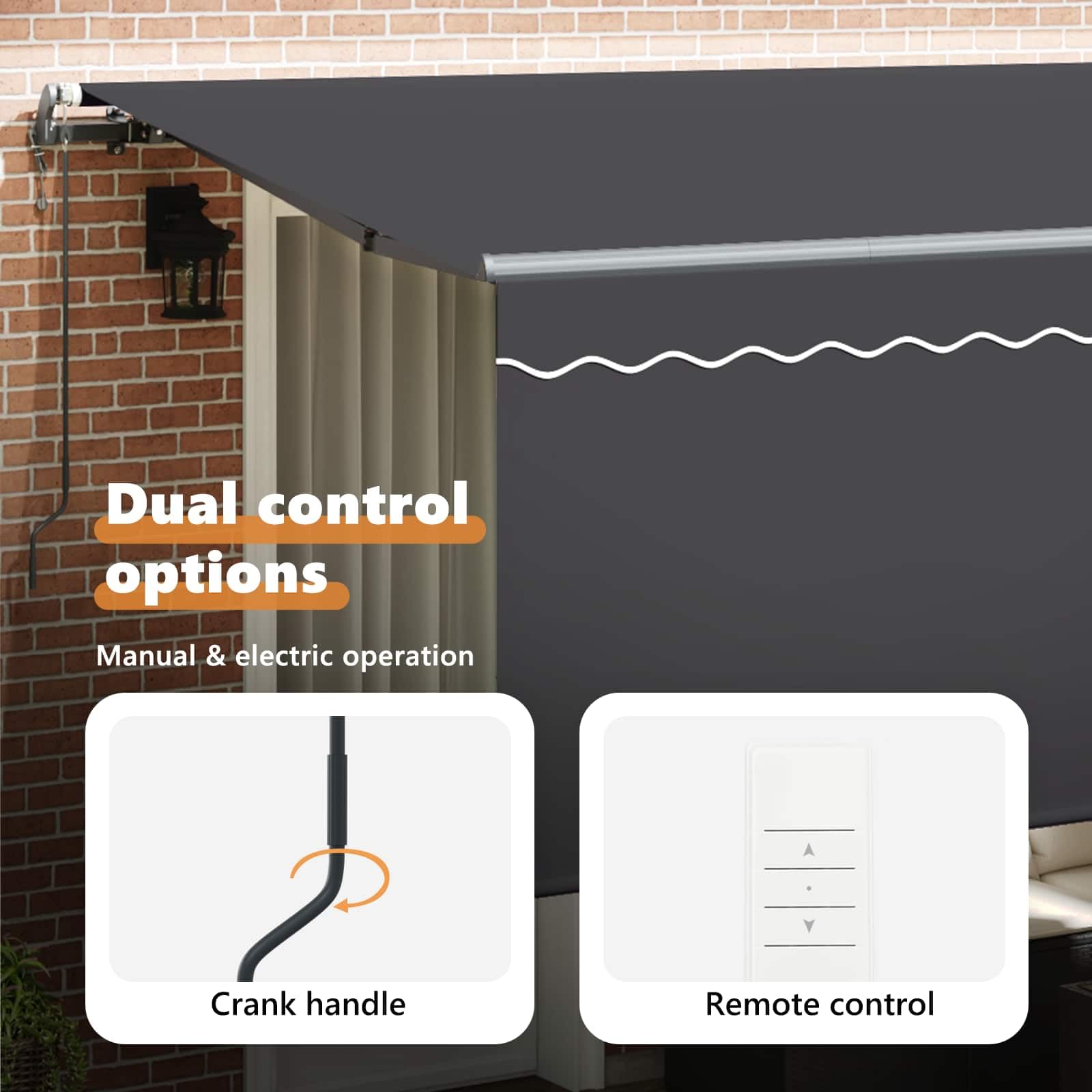vidaXL Elektrische Markise, ausziehbar 4 x 2m, anthrazitgrau, aus Aluminium, wetterfester Stoff, inkl. Fernbedienung, UV- und Wasserschutz, ideal für Garten, Balkon, Terrasse oder Patio