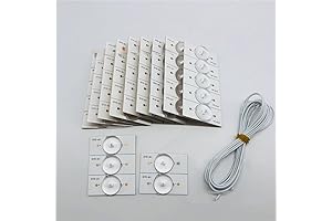 Ultra-Bright 20-Piece White 3V 1W 3030 SMD Lamp Bead Lens LED Backlight with Cable