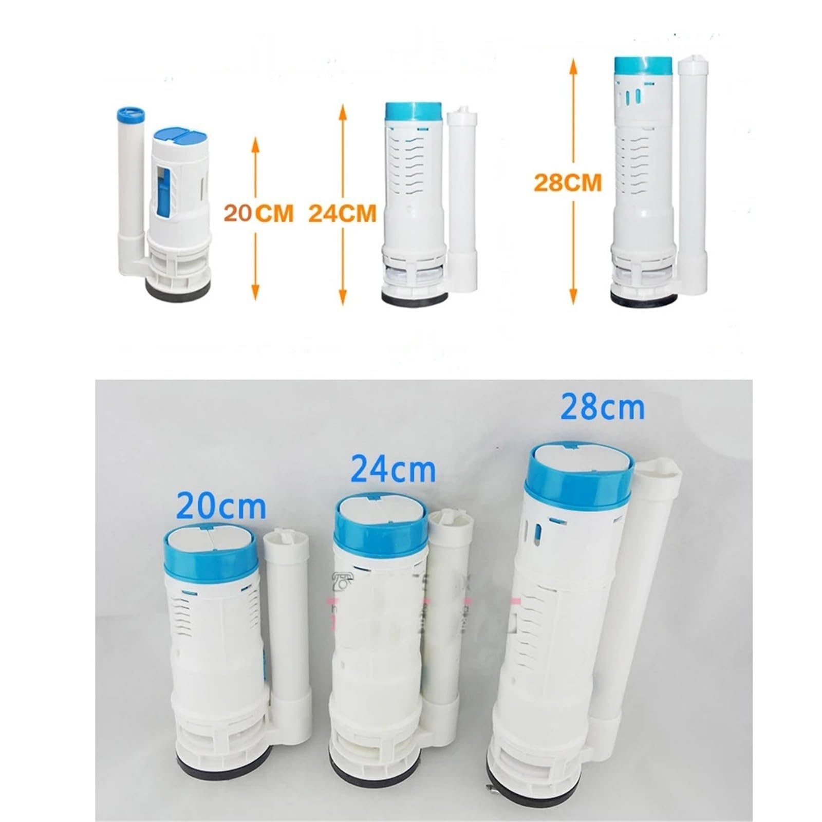 Galleggiante Cassetta Wc Kit valvola a pulsante a doppio scarico | WC Serbatoio dell'acqua Cisterna Sifone WC(24cm kit)