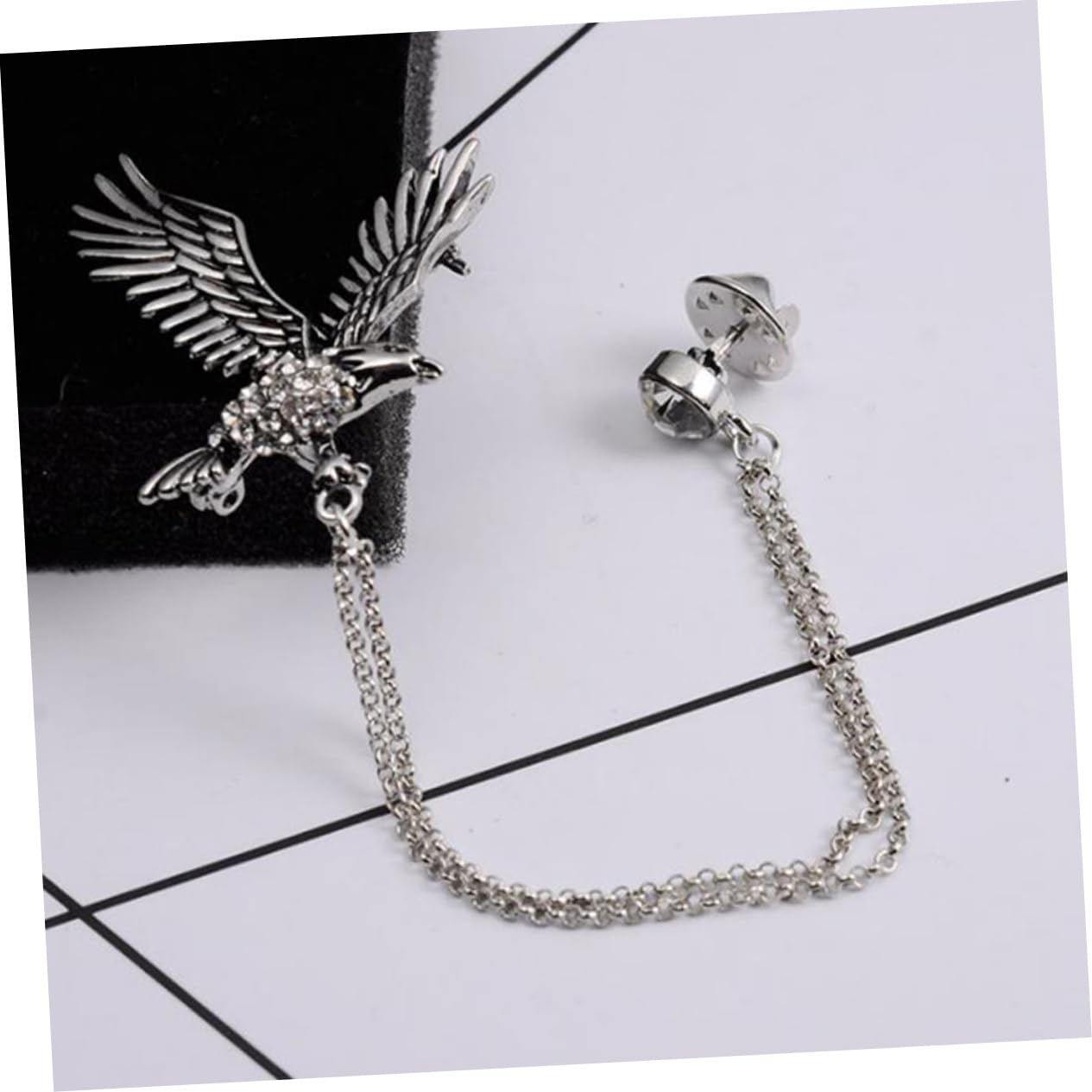 Broches Personalizados para Solapa, Cuello y Cuello, Cadena de aleación para Traje, Conjunto único con águila.