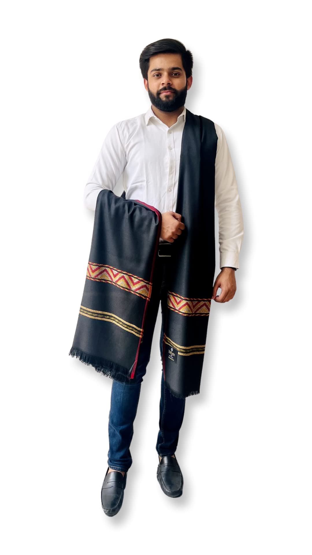 zaria fabs Woven Kullu Shawl For Men - Size 50x100 inches-picture-12