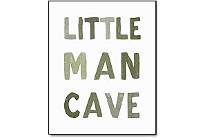 Little Man Cave Sign - Vibrant Boys Room Decor
