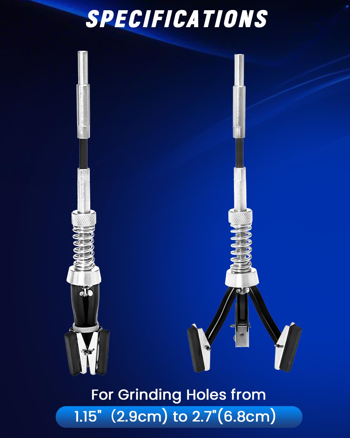 SIXIWANZI Adjustable 1" Engine Brake Cylinder Hone with 3PCS Extra 1-1/8" Long Stones, Brake Cylinder Hone for Grinding Holes from 1.15" to 2.7"