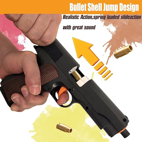 Miniatura 6 de Pistola de juguete de bala suave, pistola de juguete genial, balas de espuma suave con 3 revistas, 80 dardos suaves de EVA, carcasa de espuma de