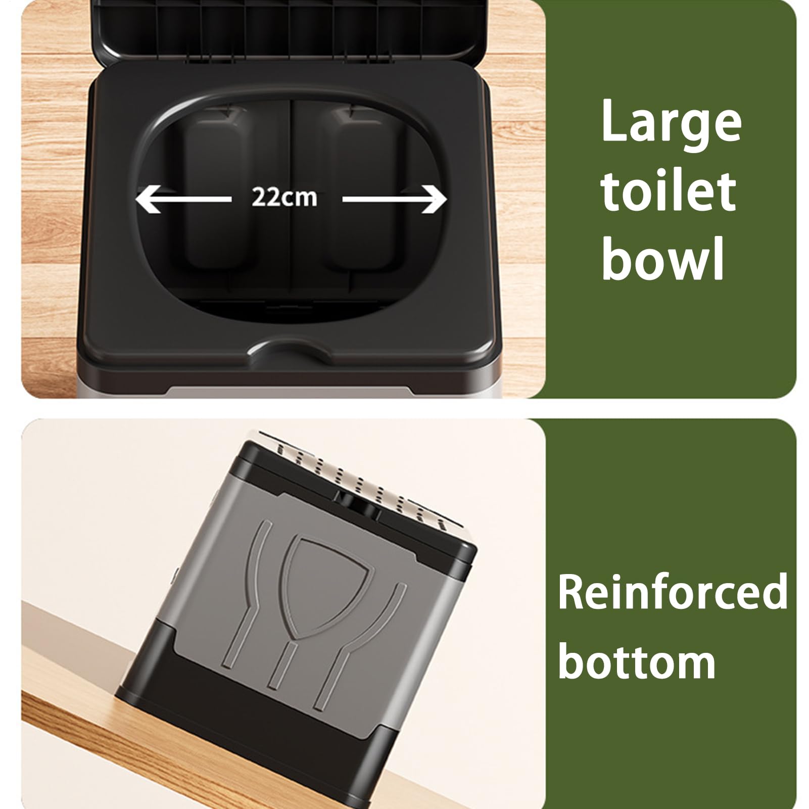 Toilette da Campo Vasino da Viaggio Pieghevole e Leggero | Toilette Da Esterno Per Campeggio Viaggi E Vasino Per Festival Pesca Caccia E Viaggi