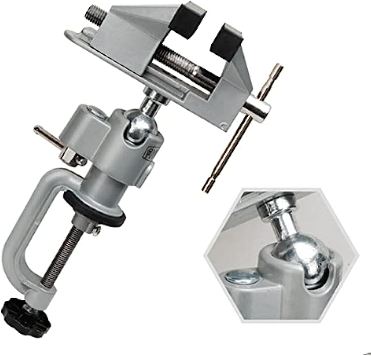 Aluminum Alloy 360 Degree Rotating Mini Vise Tool Home Use Small Jewelers Hobby Clamp On Table Bench Vice Lathe