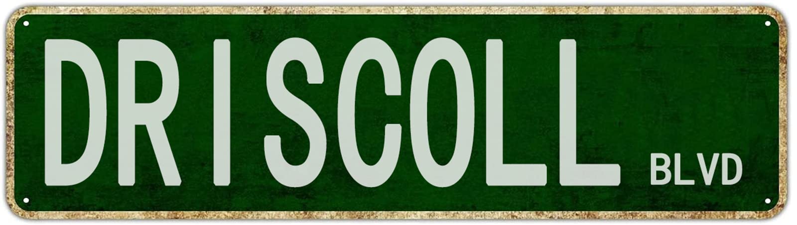 Driscoll Boulevard Retro Tin Signs Plaque Aluminum Metal Sign Quotes Home Kitchen Garden Wall Funny Pub Club Decoration 4x16 Inch