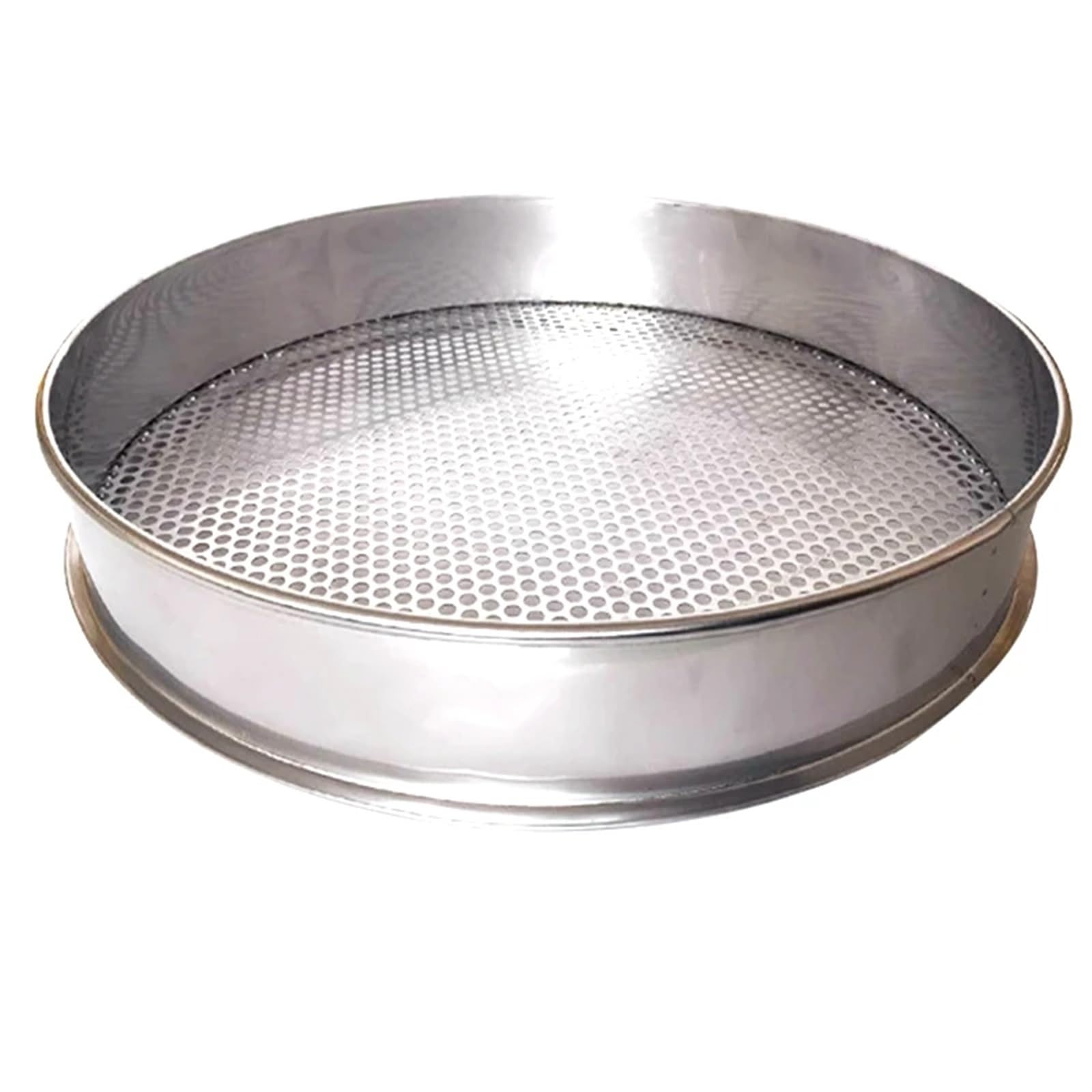 Lebensmittelfilter, rundes Lochsieb, 304 Edelstahl, 0,5–50 mm, für Küche, Lebensmittel, Bohnen, Sieb, Obst, Heidelbeere, Sieb (Lochdurchmesser 9 mm, 30 cm Durchmesser)