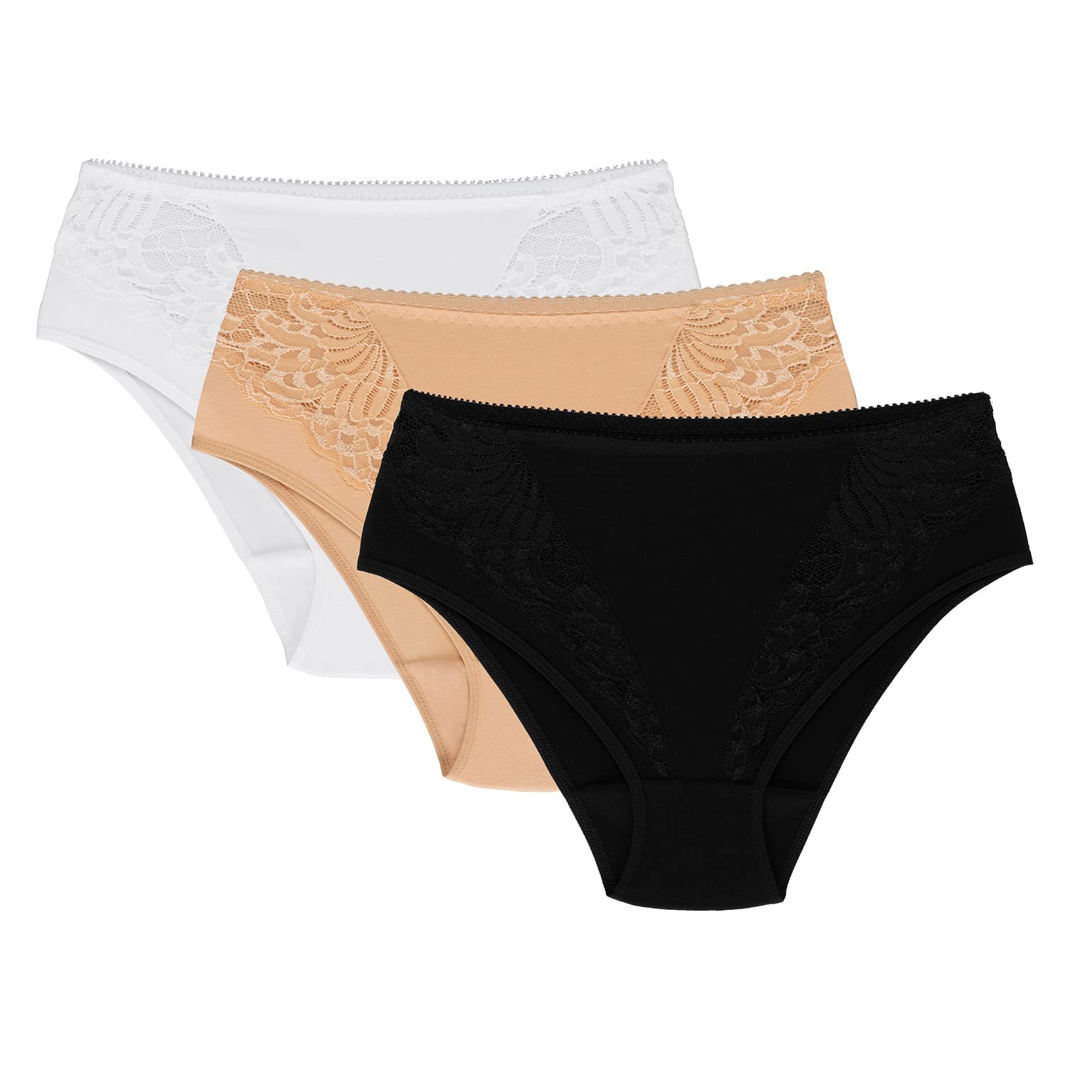 Wolbar Klassieke elegante slip WB51 - Made in EU, Wit, XL