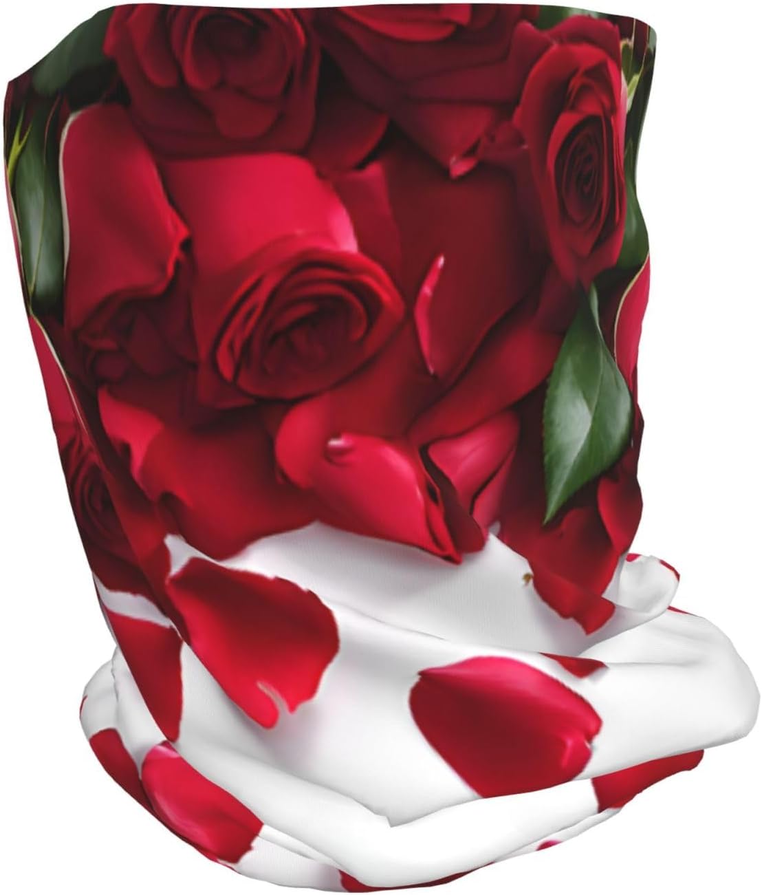 (Red Rose Petals) Multi-Functional Convertible Brimless Hat for Daily Outdoor Travel Use -