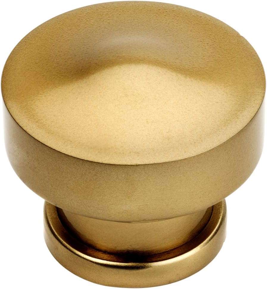 Cosmas 10 Pack 704GC Gold Champagne Round Contemporary Cabinet Hardware Knob - 1-1/4" Diameter