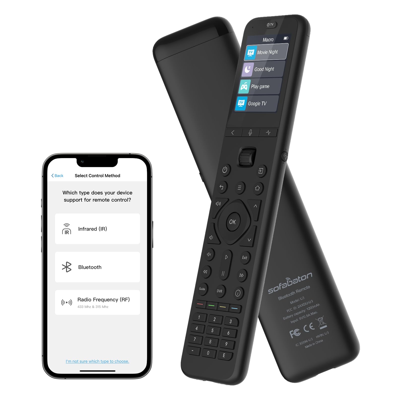 SofaBaton U3 All-in-One Smart - Mando a distancia universal con aplicación