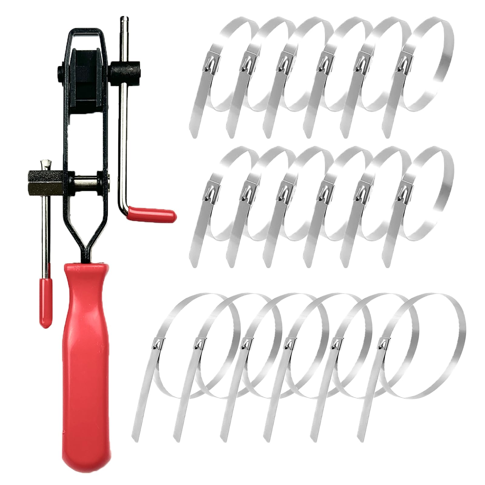 CV Joint Banding Boot Axle Clamp Tool with 30PCS Automotive Universal Adjustable Drive Shaft CV Boot Band Crimp Clamps CV Boot Clamp Pliers Installation TooI For Mosts Cars
