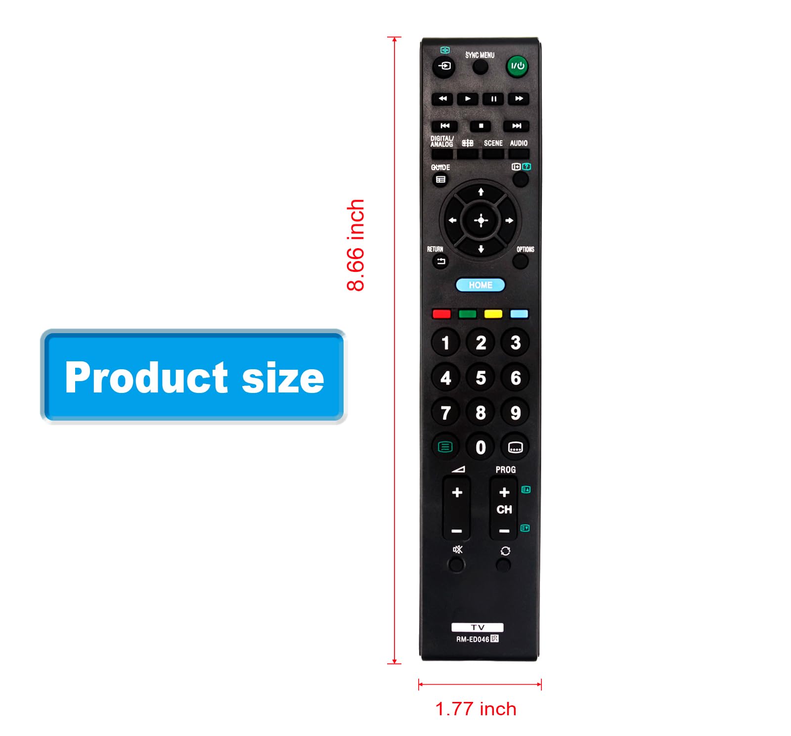 Amazon.com: RM-ED046 Replace Remote Control Compatible with Sony