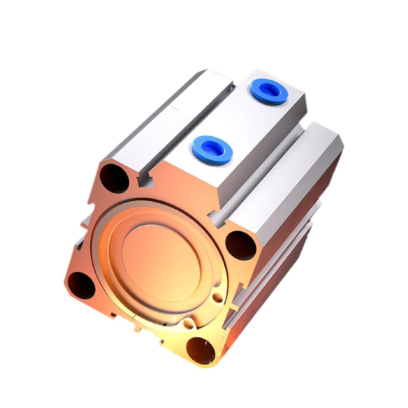Drobny cylinder pneumatyczny o podwójnym działaniu, otwór 20/25/32 mm, opcjonalny skok 5-100 mm z zderzakiem do automatyzacji | Cylinder pneumatyczny (Stroke-10 mm, Bore-20 MM)