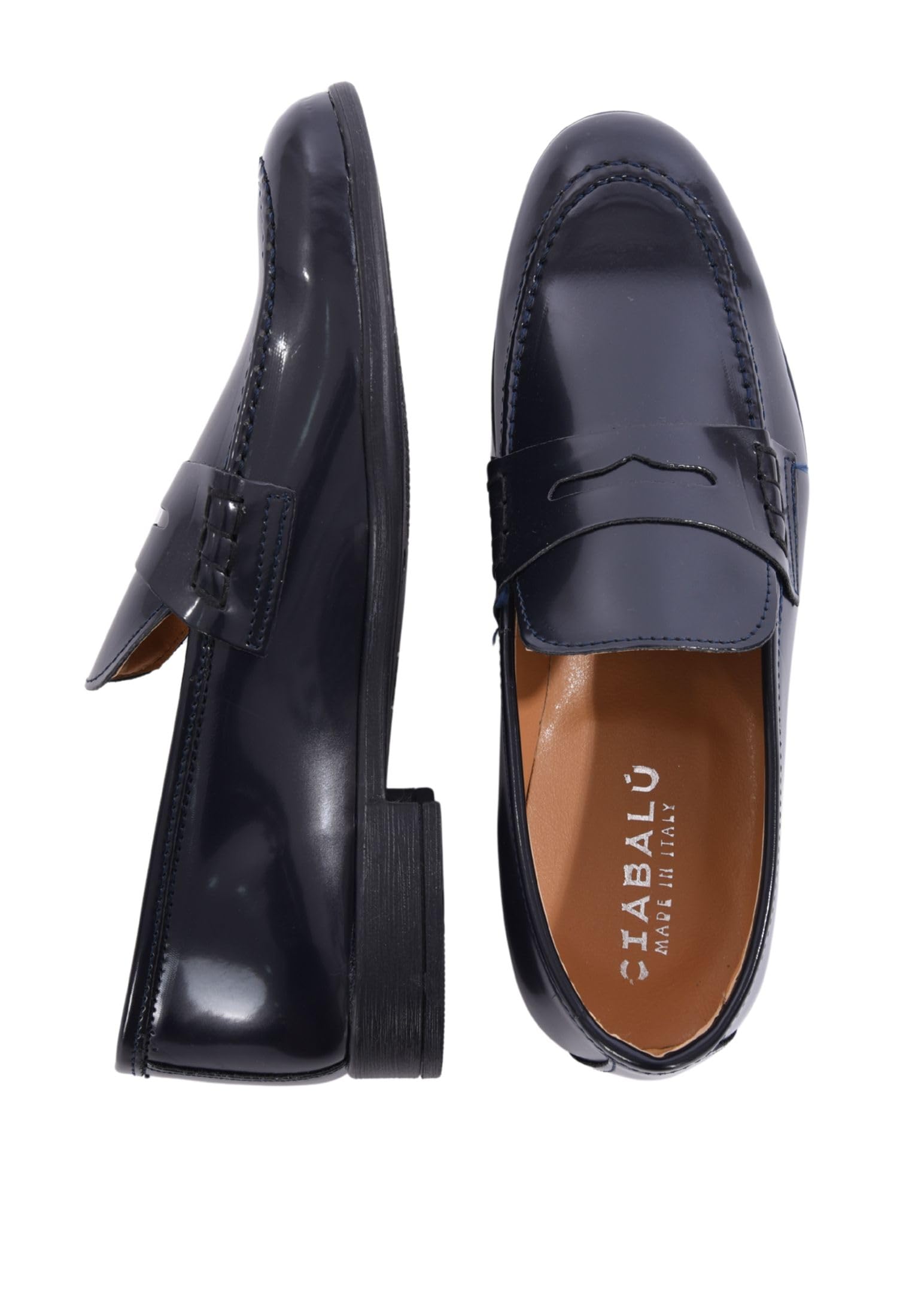 Mocassini Uomo Eleganti Lucidi Made in Italy Artigianale in Pelle Sintetica Suola in Gomma Antiscivolo Scarpe Classiche Verniciate