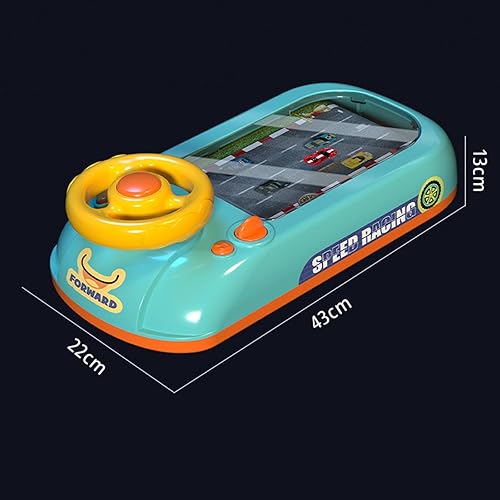 Miniatura 9 de Volante de simulación eléctrica, juguete de coche, juegos de aventura, juguete de simulación de conducción, juguete de carreras de velocidad con