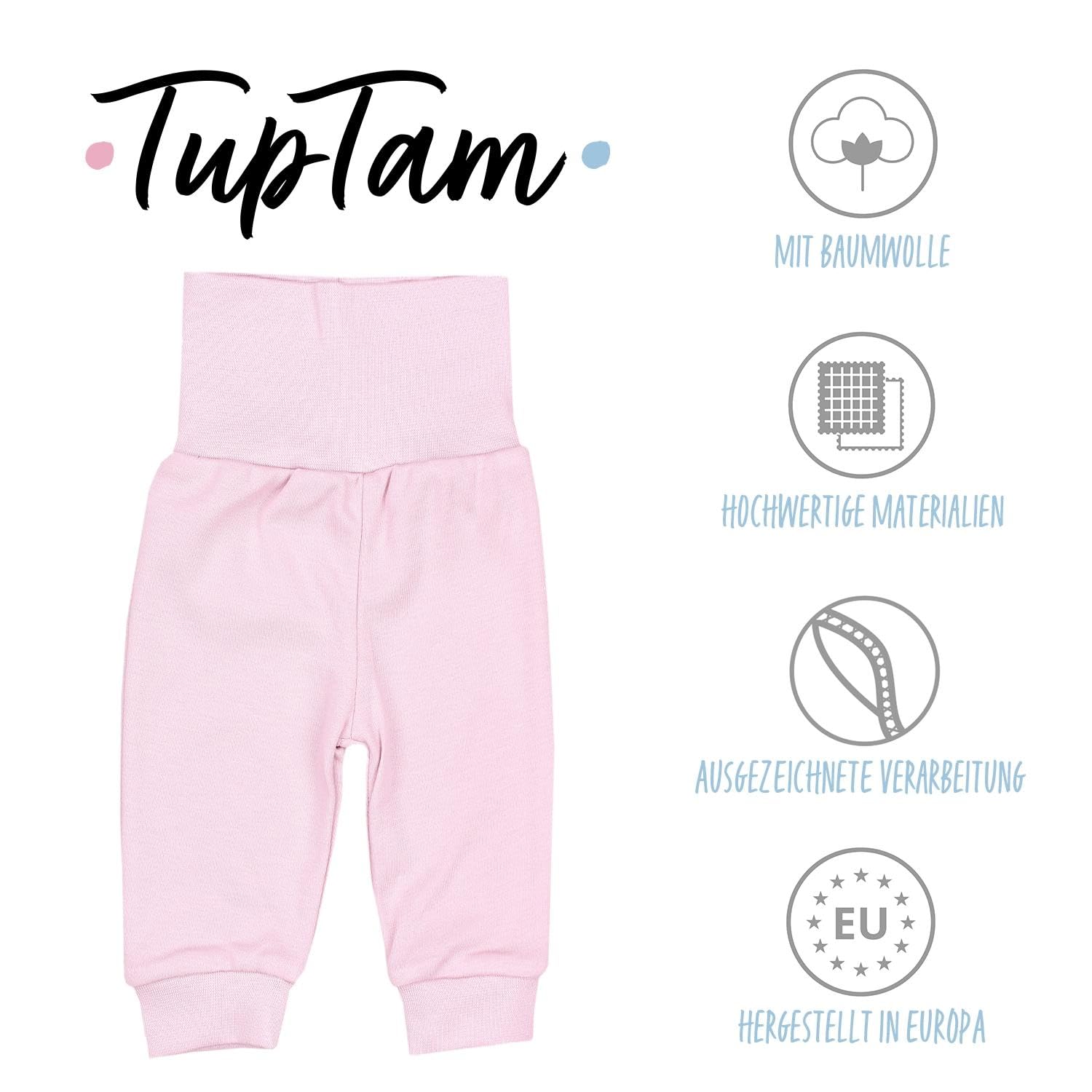 TupTam Pantaloni da Neonato per Bambine, Confezione da 3 pz.