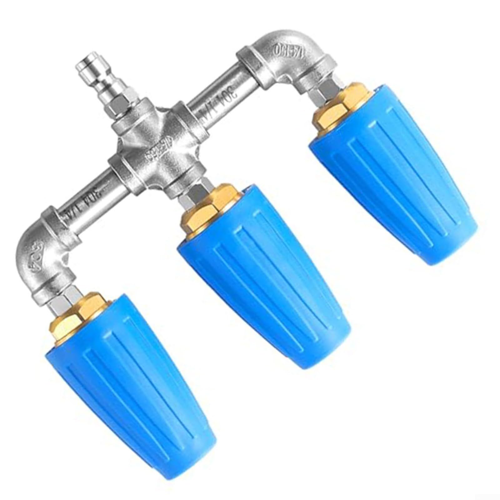 Boquilla turbo triple giratoria de 360° para lavadora a presión, boquilla de pulverización 3 en 1 de orificio 2.0 con conexión rápida de 1/4 pulgadas, herramienta de limpieza de alta presión de 4000