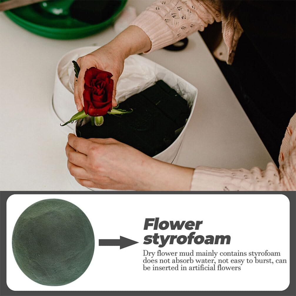STOBAZA Round Floral Foam Pack of 8 Wet Floral Foam Spheres Base Green Plant Foam Florist Foam for Flowers DIY Arrangement Sphere Foam Balls for Garden Wedding