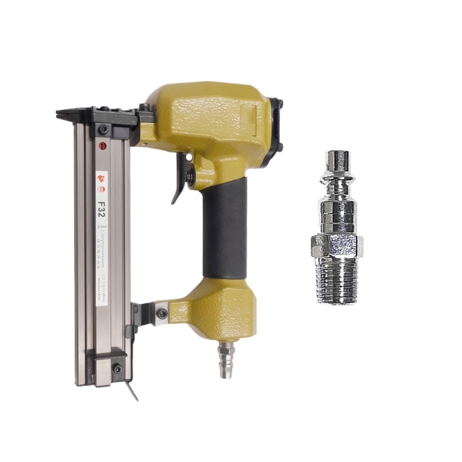 Oil-Free Pneumatic Staple Gun Heavy-Duty Stapler F32 Air Nailer Stapler 18Ga Small Fixing Nail Guns(US Air Inlet)