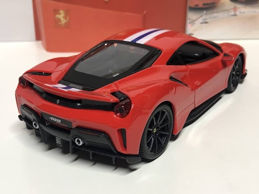 フェラーリ ミニカー 紫色 488pista 楽天市場】ミニカー 1 /24 組み立て式 Ferrari 488 Pista