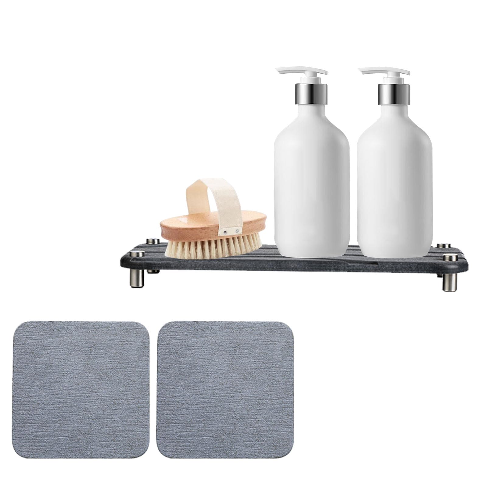 Lot De 2 Plateaux Absorbants Diatomite – Idéal évier Et Salle De Bain – Sèche Rapide – Facile à Nettoyer