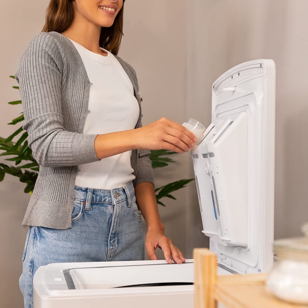 Cecotec Lavadora de Carga Superior de 8Kg Bolero DressCode Top Max 80 Inverter A. 1900W, 1300 rpm Programables, 16 Programas, Bajo Consumo, Motor Inverter Plus, Limpieza a Vapor, DelayStart