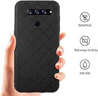 Vista 5 de Asuwish Funda de teléfono para LG V40 ThinQ funda de goma suave, resistente a los golpes, resistente, ligera, flexible, antideslizante, ajuste
