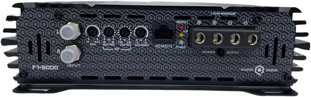 Soundqubed F1-5000, Full Bridge Amplifier, 5000 watts, 1 Ohm Mono, Car Amplifier, Car Stereo, High Output, Max Power, Class D, Mono