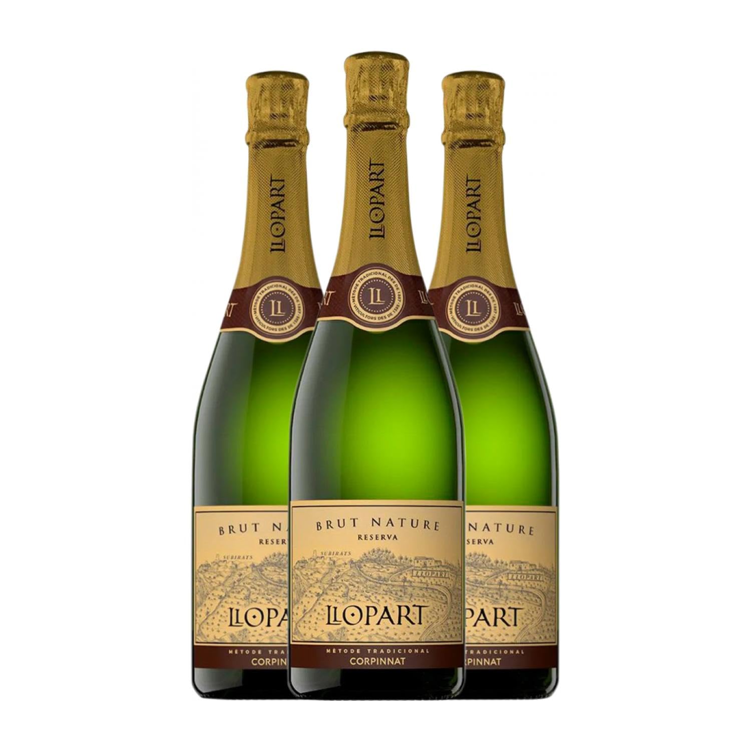 Llopart Brut Nature Corpinnat Reserva 75 cl Espumoso blanco (Caja de 3 Botellas de 75 cl)
