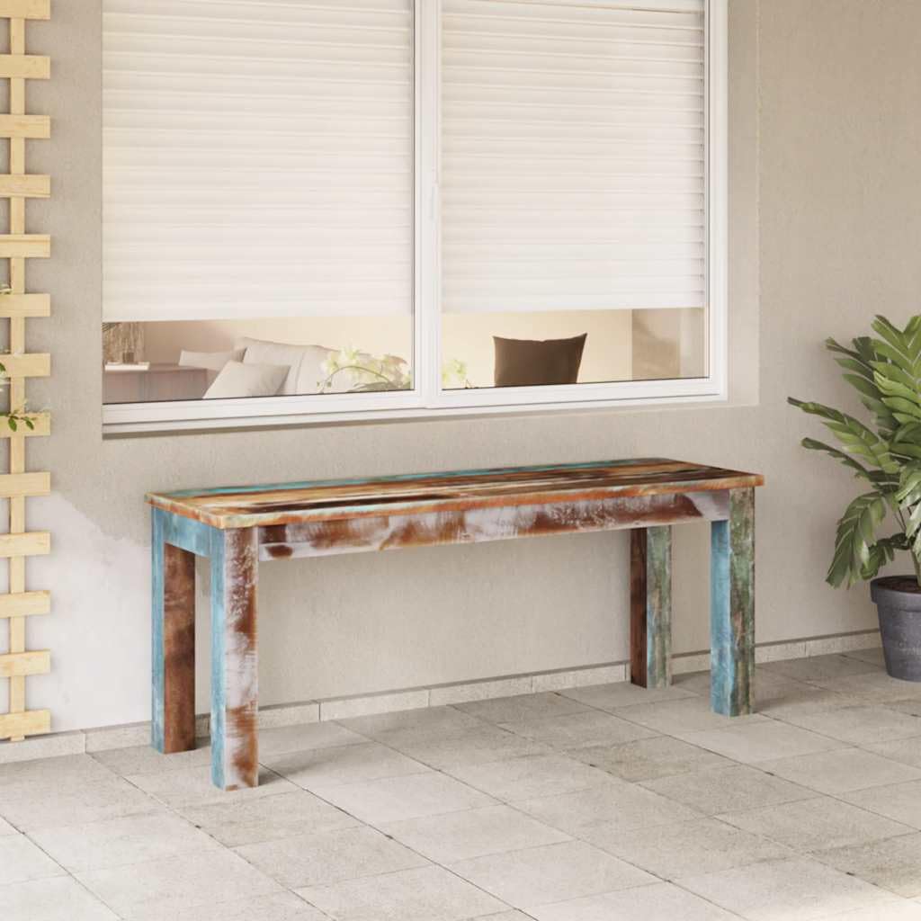Banco de Madera Sólida Recuperación Estilo Que 110 x 35 x 45 cm