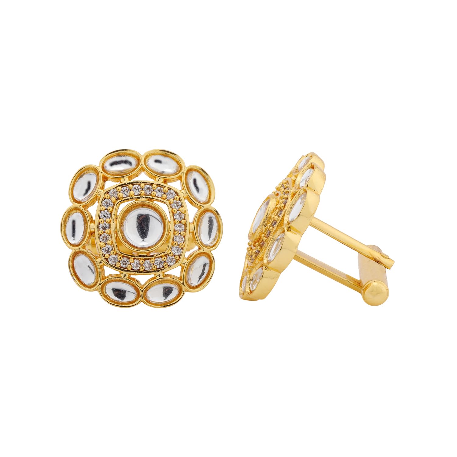 voylla Kings of Rajasthan Rajvansh Cufflinks for Men,Wedding,Dulha,Groom,Traditional,Ethnic,Royal,Gift for Mens & Boys-picture-28