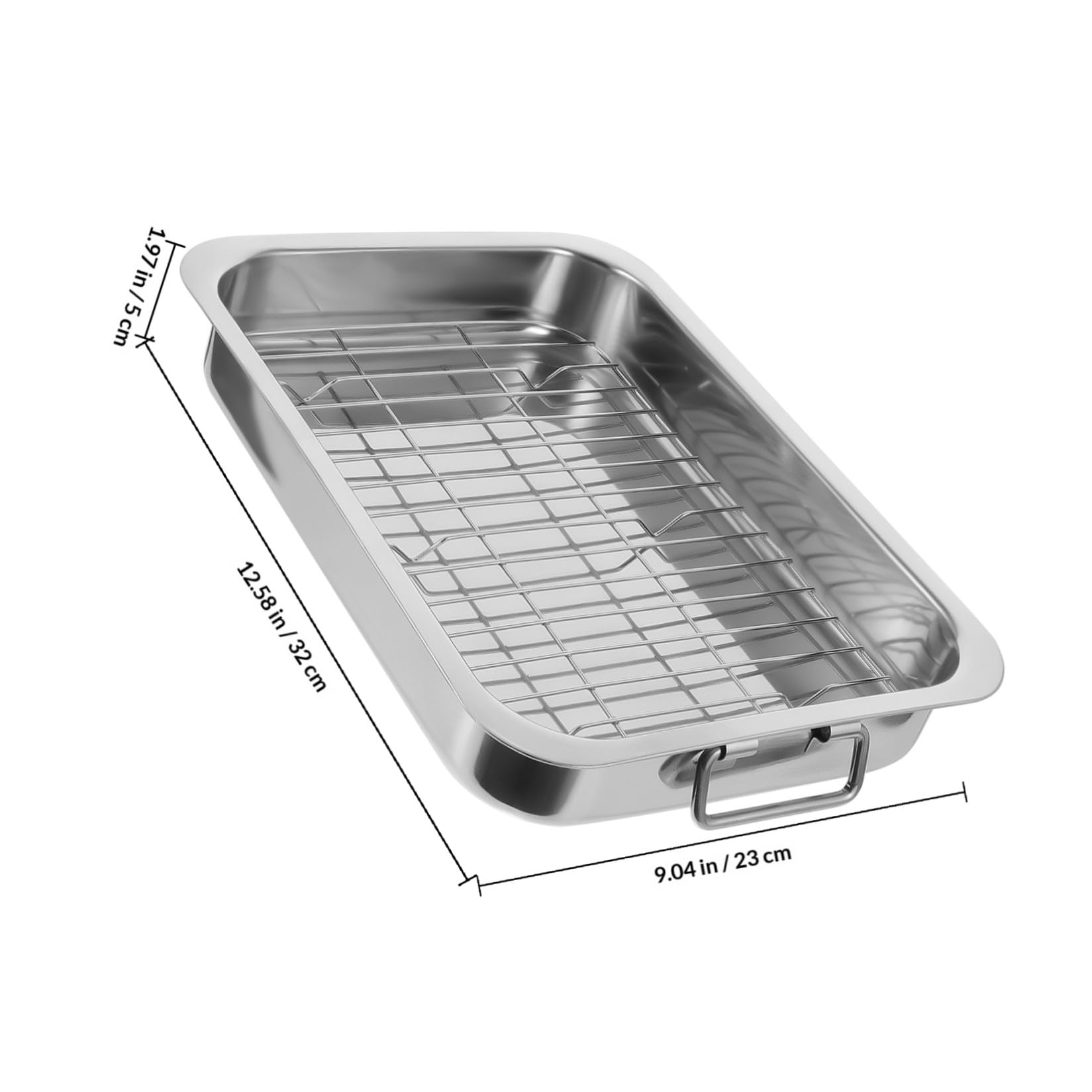 POPETPOP 1set Teglia da Forno in Acciaio Inox con Dolci Snack e Cotture Multifunzione Lavabile in Lavastoviglie