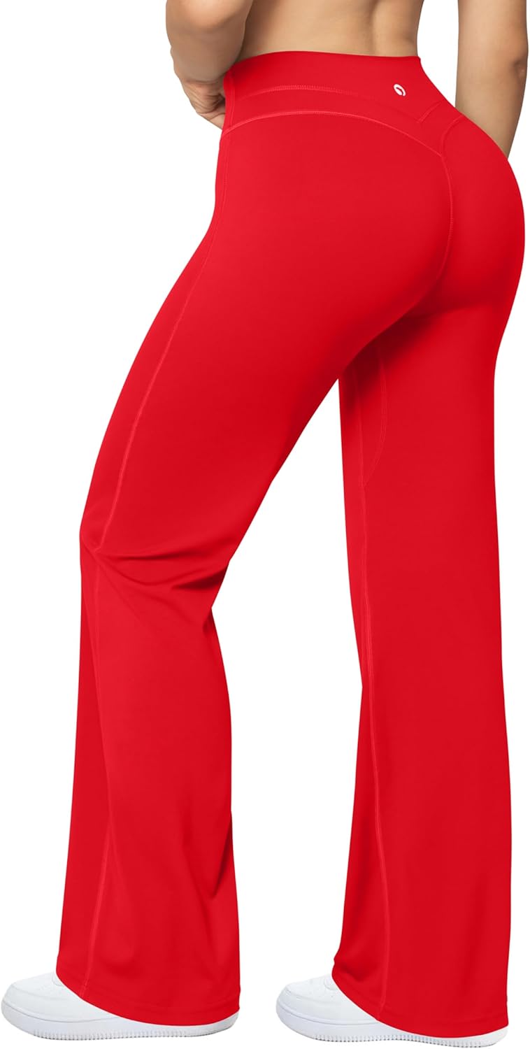 OQQ Yoga Pants Women High Waist Casual Soft Crossover Straight Leg