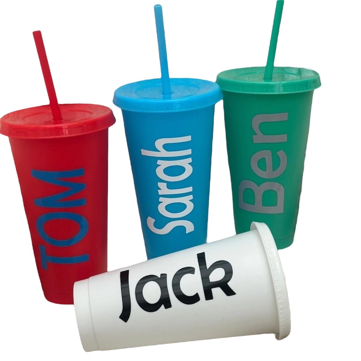 Personalised 24oz 710ml Cold Cup with Straw & Lid – Custom Name Tumbler for Iced Coffee, Smoothies & Cold Drinks – Reusable BPA-Free Cup – Gift for Her, Him, Friends, Birthdays