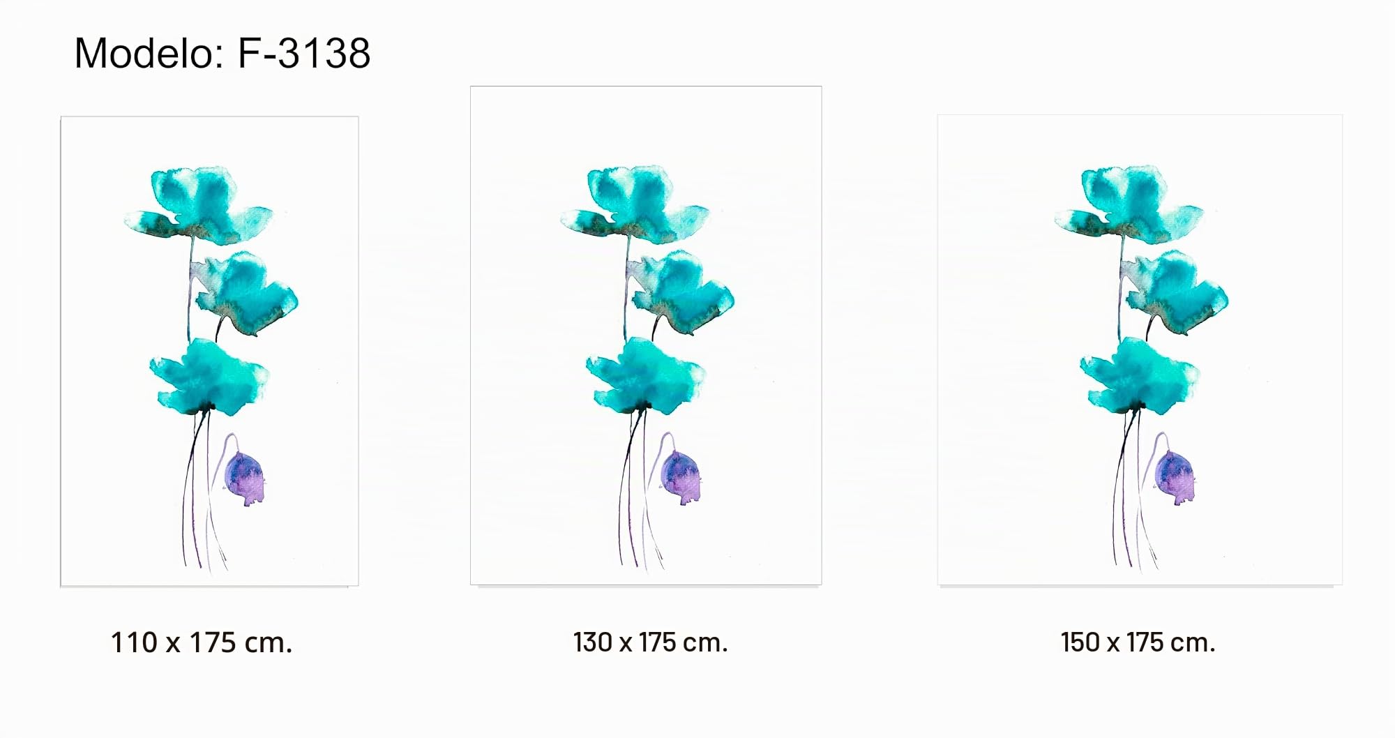 Estoralis Flores y Plantas | Estor Enrollable Diseño Moderno | Translúcido Estampado Digital | Modelo F-3138 | 110 x 180 cm (Ancho/Alto) Tamaño Tela 107 x 175 cm | Estores para Ventanas y Puertas