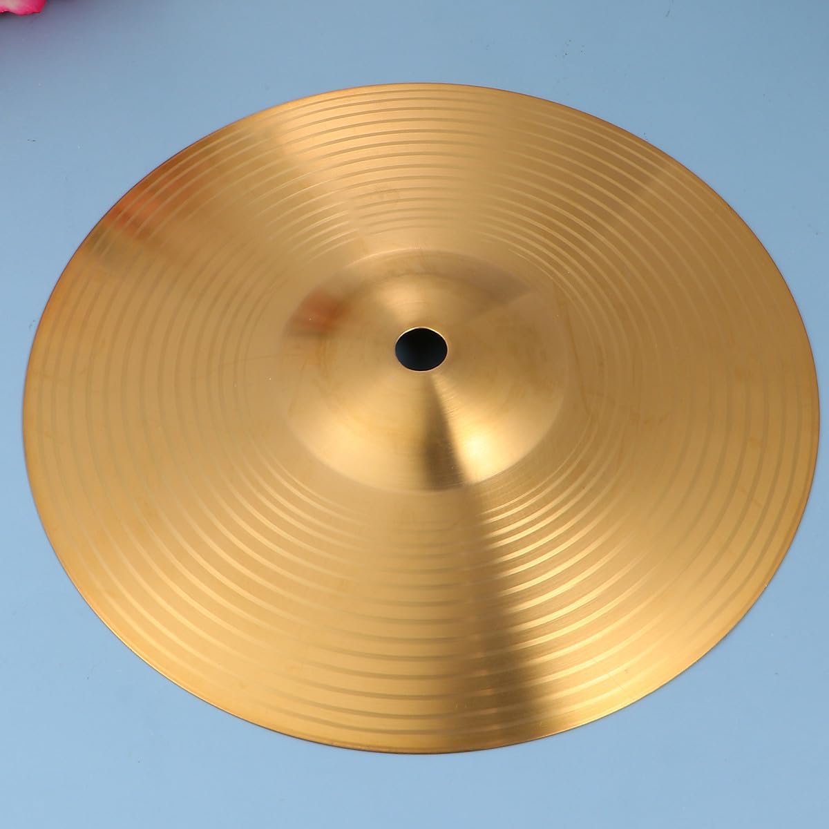 SEWACC Drum Cymbal 7.67 inch Brass Crash Ride Hi-Hat Cymbal Percussion Instrument for Drum Set Beginners Students and Players Traditional Finish for Practice and Performance image 3