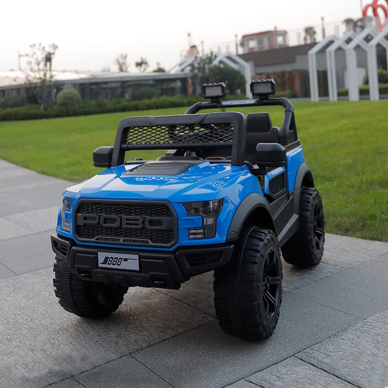 JNCreations POBO Kids Battery Operated Ride on Jeep (Blue)