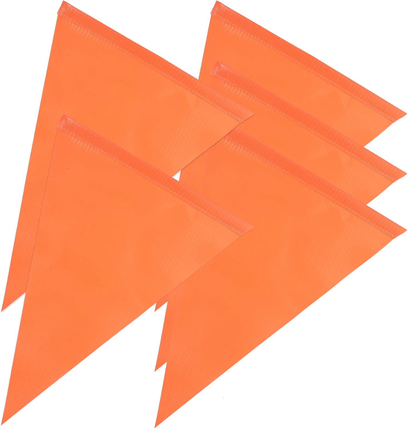 Healeved Bike Safety Reflective Flag 4Pcs Triangular Pennant Replacement Tear-resistant Visibility Orange Flag for Cycling, Trailering, Outdoor Recreational Vehicles