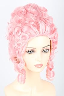 Pink 18th Century Colonial Wig for Adult Women Victorian Queen Cosplay Wig