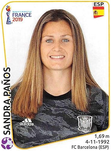 2019 Panini FIFA Women's World Cup France Album Stickers (Individual Sticker Only) Soccer #140 Sandra Panos Spain 2 Inch by 2 12 Inch Collectible
