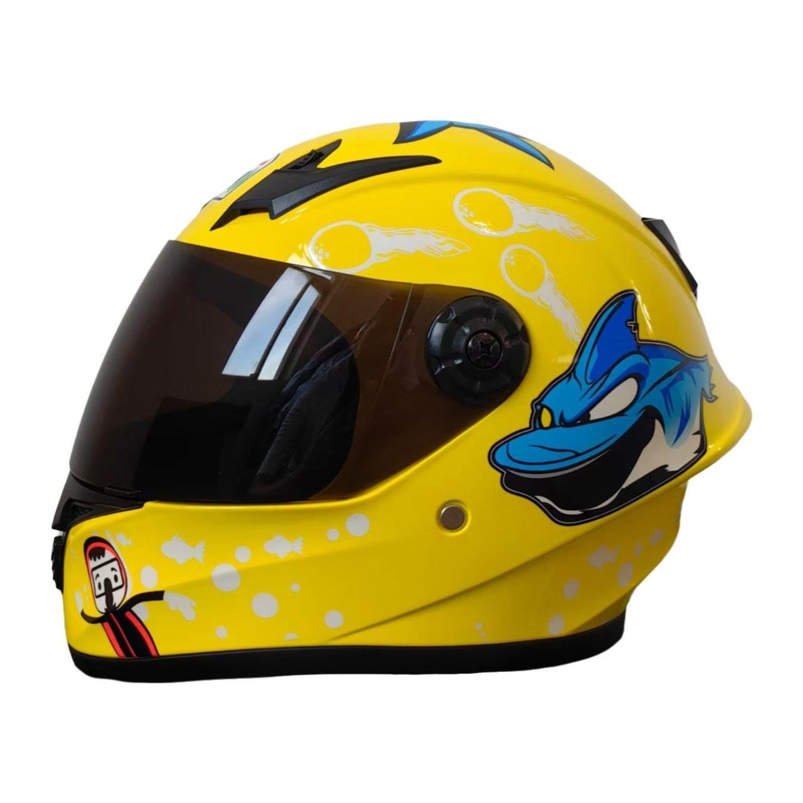 Enakshi® Kids Complete-Coverage Helmet, Motorcycle, Adjustable, Ventilated, Collision Protection Yellow Shark M|Home & Garden | Furniture | Sofas Loveseats & Chaises-image-24