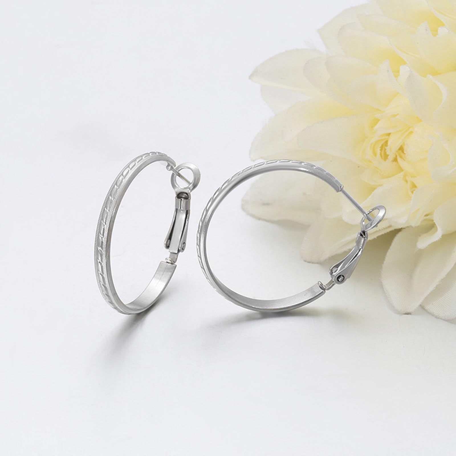 9K/14K/18K Weißgold/Platin Ohrstecker Ohrringe Damen