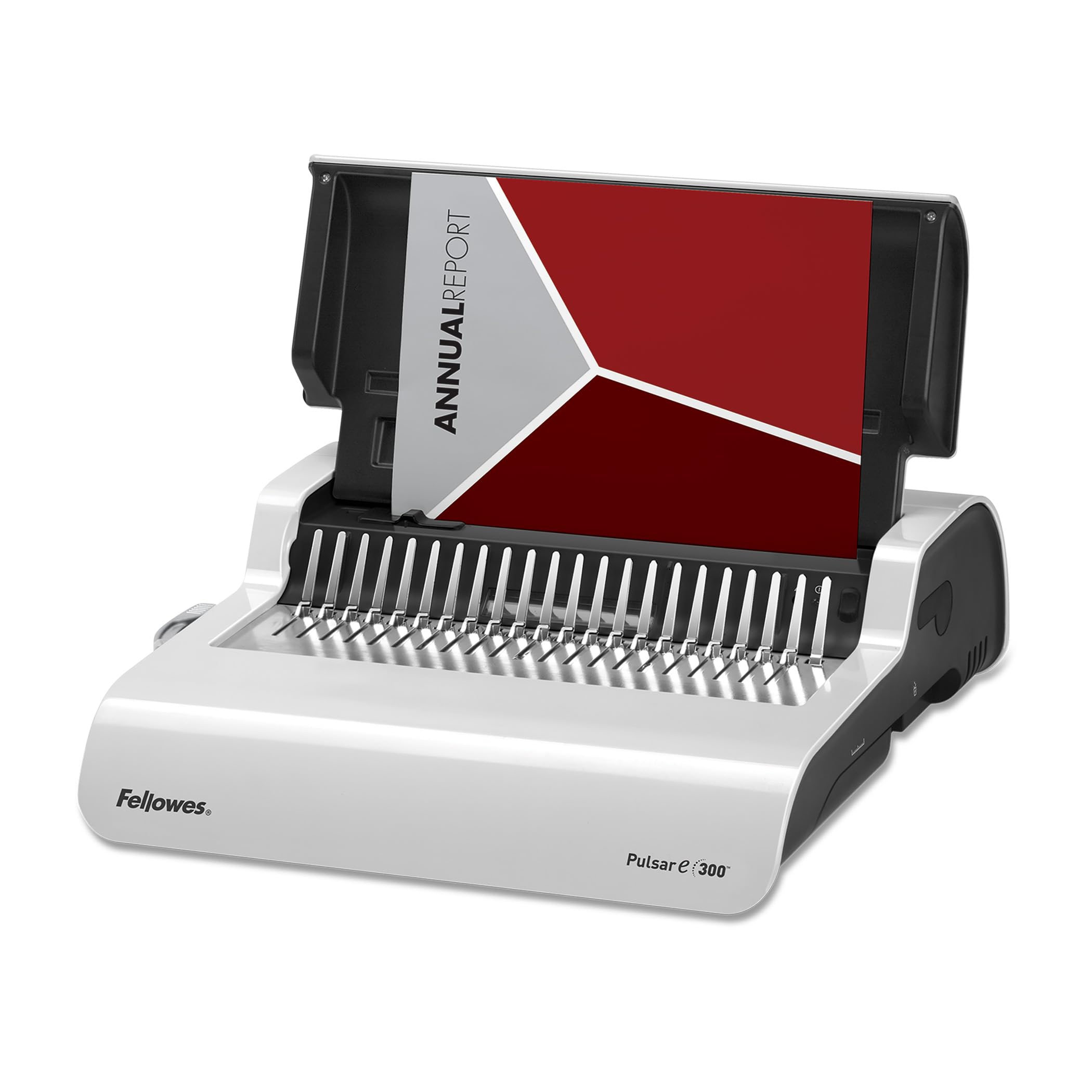 Fellowes Pulsar E Machine à relier 300 feuilles perforation électrique anneaux métalliques kit démarrage Blanc